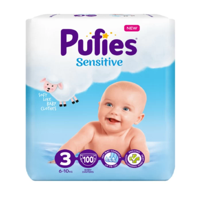 Տակդիր Pufies Sensitive N 3 6-10 կգ 100 հատ 