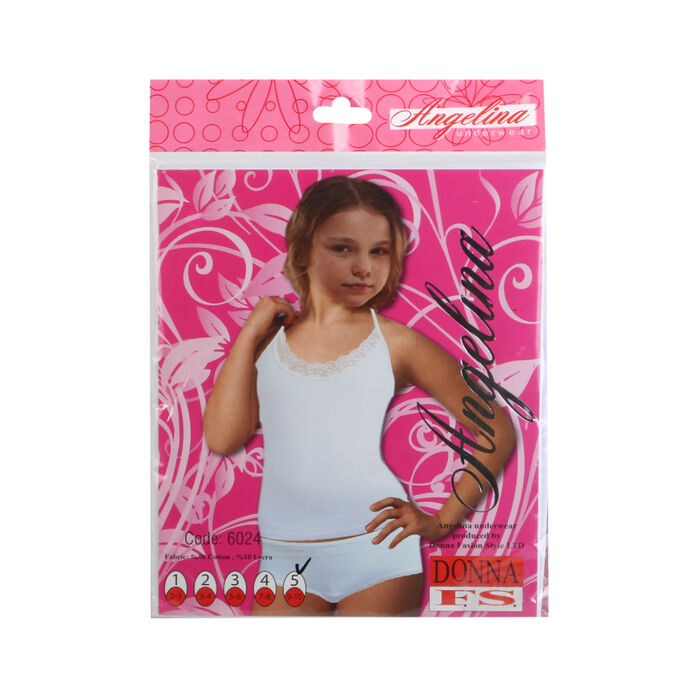 Майка и трусики детские Donna F.S Angelina белые 6024 