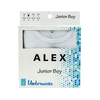 Շապիկ տղայի Alex սպիտակ KB5001 ||Майка для мальчика Алекса белая KB5001 ||T-shirt for boy Alex white KB5001