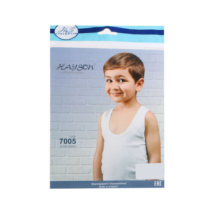 Майка для мальчика Hayson с коротким рукавом белая 