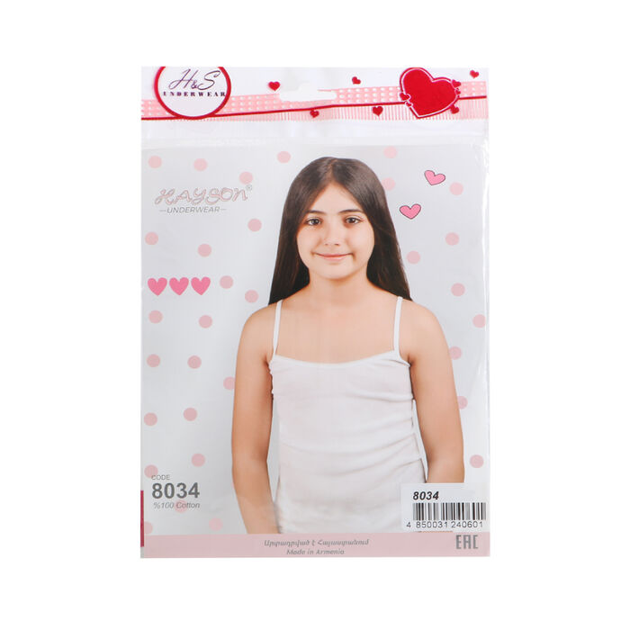 T-shirt for girls Hayson white 8034