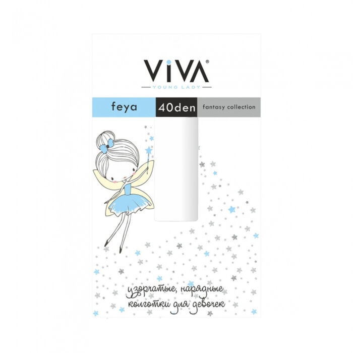 Children's tights Viva Feya white 40 Den