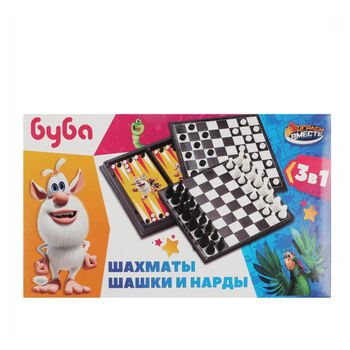 Շախմատ մագնիսական Buba 3-ը 1-ում ||Шахматы магнитные БУБА 3в1 (шахматы, шашки, нарды), кор.13,5*7,5*2см ИГРАЕМ ВМЕСТЕ в кор.10*24шт ||Magnetic chess BUBA 3in1 (chess, checkers, backgammon), box 13.5*7.5*2cm WE PLAY TOGETHER in box 10*24pcs