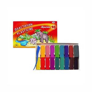 Plasticine 18 colors Gamma "Young Artist" 252 g with a stack cardboard