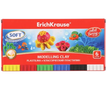 Պլաստիլին ErichKrause ArtBerry 6 գույն || Пластилин 6 цветов ErichKrause ArtBerry || Plasticine 6 colors ErichKrause ArtBerry 