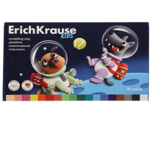 ErichKrause Kids Space Animals 18-Color Plasticine