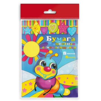 Թուղթ գունավոր Феникс+ ինքնակպչուն  8 գույն 8 թերթ