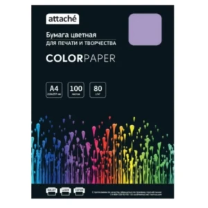 Թուղթ գունավոր Attache A4 100 թերթ 210x297 մմ 80 գր/մ 