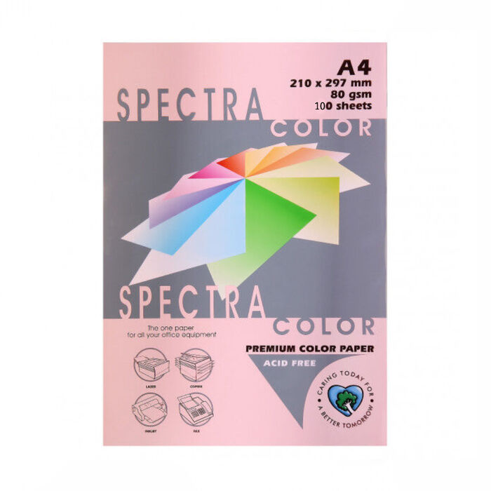 Թուղթ գունավոր Spectra Rose A4 100 հատ IT-140 ||Цветная бумага Spectra A4 розовая офисная для принтера 100 листов ||Color paper Spectra A4 pink office for printer 100 sheets