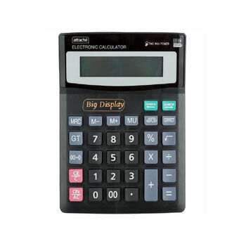 Հաշվիչ Attache Economy 1277747 ||Калькулятор настольный Attache ATC-444-12F 12-разрядный черный 192x148x33 мм ||Desktop calculator Attache ATC-444-12F 12-digit black 192x148x33 mm