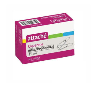 Clips 31 mm Attache metal nickel-plated (100 pieces per pack)