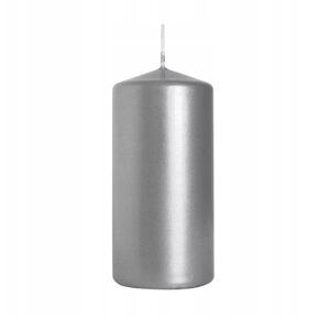 Candle silver color 10 cm 48 mm
