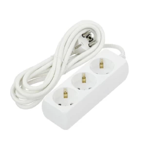 Extension cable UA&EK with grounding, 3 sockets, 10 m