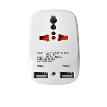 Բաշխիչ 3 տեղ USB ||Переходник для розеток USB  ||3 way plug adapter with 2 USB
