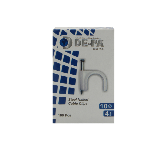 Plastic staple with a nail (clip) De-pa N4 100 pcs