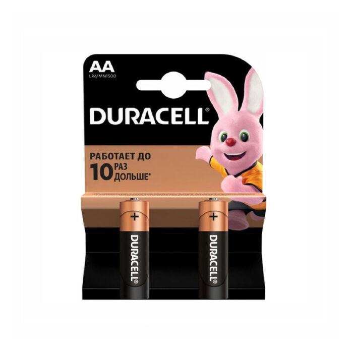 Մարտկոց Duracell AA 2 հատ ||Батарейка Duracell AA MN1500 LR06 2 шт. ||Battery Duracell AA MN1500 LR06 2 pcs.