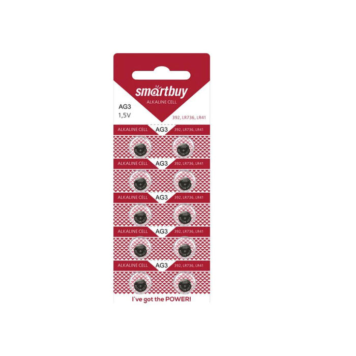 Батарейки Smartbuy таблетка AG3-10B 