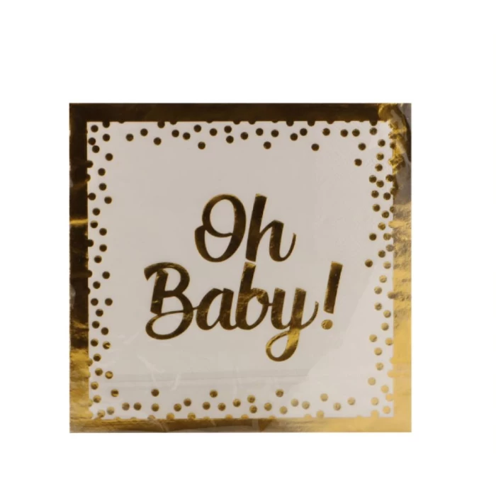 Салфетка День рождения Oh Baby! 10 шт 