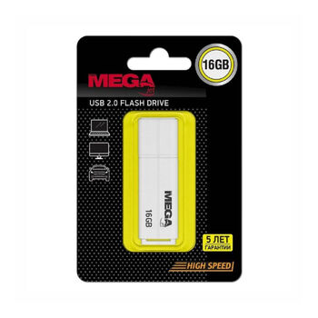 Կրիչ USB Mega սպիտակ 16 GB