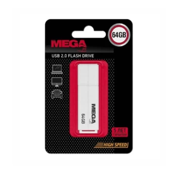 Կրիչ USB Mega սպիտակ 64 GB ||Флеш-память Promega jet 64 Gb USB 2.0 белая PJ-FD-64GB-White 617616 ||Flash memory Promega jet 64 Gb USB 2.0 white PJ-FD-64GB-White 617616