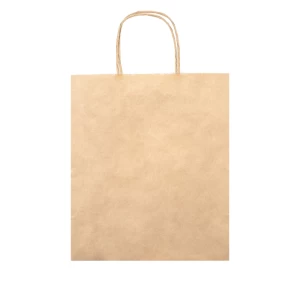 Kraft bag Komus paper brown with twisted handles 28x24x14 cm