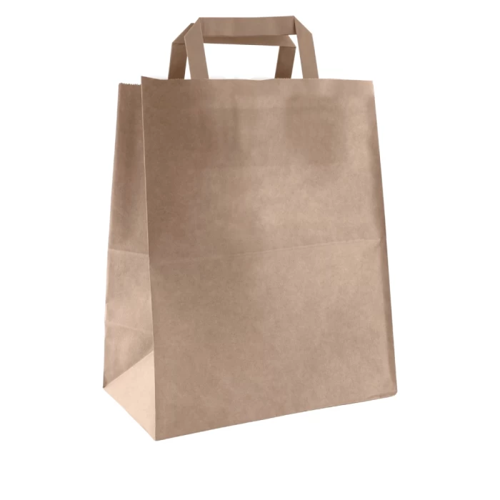 Крафт-пакет бумажный коричневый 240х140х280 мм 70 г/кв.м 