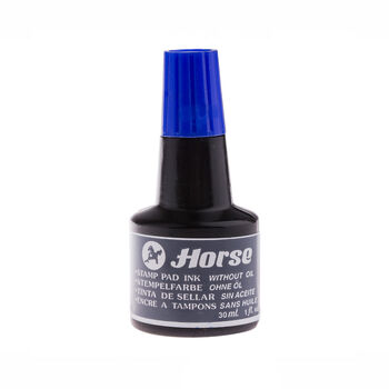 Թանաք կնիքի Horse 30 մլ ||Штемпельная краска Horse, 30мл, синяя ||Stamp ink Horse, 30ml, blue