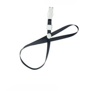 Badge holder Attache, 84 cm with plastic lock, black