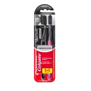 Toothbrush Colgate Silk threads with charcoal soft 1+1 pcs