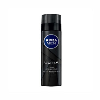 Փրփուր սափրվելու Nivea Men Ultra 200 մլ ||Пенка для бритья Nivea Men Ultra с активированным углем 200 мл ||Shaving foam Nivea Men Ultra with activated carbon 200 ml