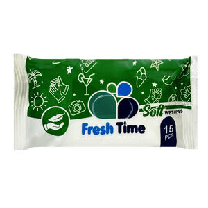 Салфетка влажная Biocotton Fresh Time 15 шт. 