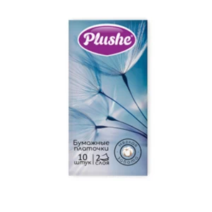 Карманные салфетки Plushe 2 слоя 10 шт. 