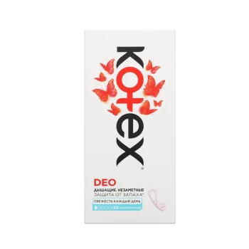 Միջադիր Kotex Deo ամենօրյա 20 հատ ||Kotex прокладки ежедневные Lux Normal Deo, 20шт ||Kotex panty liners Lux Normal Deo, 20 pcs