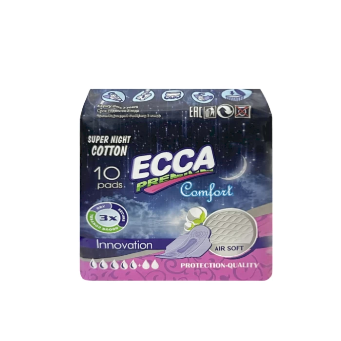 Միջադիր Ecca Super Night 10 հատ ||Прокладки Ecca Super Night 10 шт. ||Gaskets Ecca Super Night 10 pcs.