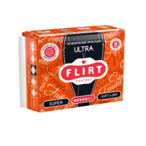 Women's sanitary pads Fantasy Flirt Ultra Super Soft&Dry 8 pcs.