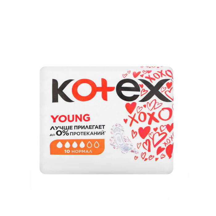 Միջադիր Kotex Young 10 հատ ||Гигиенические прокладки Kotex Young Ultra Dry Normal 10 шт ||Sanitary pads Kotex Young Ultra Dry Normal 10 pcs