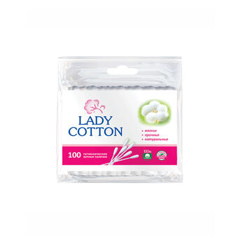 Բամբակե ձողիկ Lady Cotton 100 հատ ||Ватные палочки Lady Cotton 100 шт. ||Cotton stick Lady Cotton 100 pcs