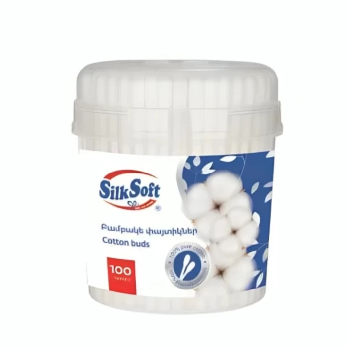 Բամբակե ձողիկ Silk Soft 100 հատ 