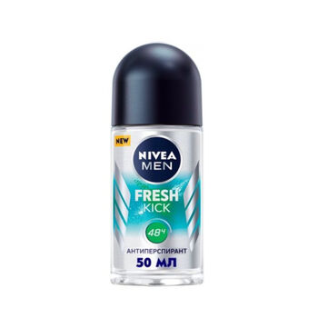 Հոտազերծիչ գնդիկավոր Nivea Men Fresh Kick տղամարդու 50 մլ ||Дезодорант Nivea Men Fresh Kick 50 мл ||Deodorant Nivea Men Fresh Kick 50 ml