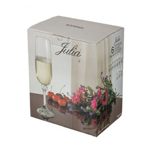 Champagne glasses set Bohemia Julia 180 ml 6 pieces