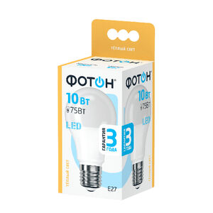 LED lamp Photon LED A60 10W E27 3000K