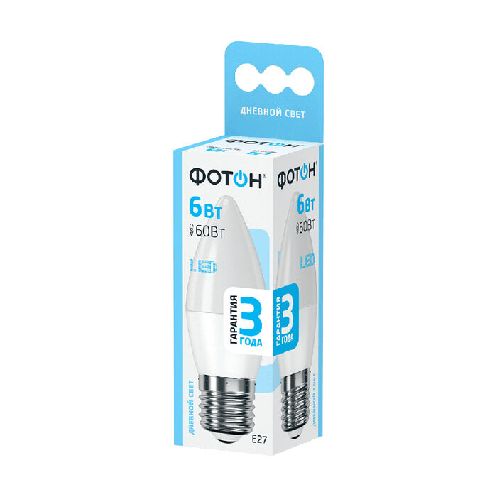 Лампа светодиодная Фотон LED B35 6W E27 4000K 