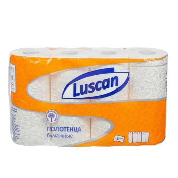 Սրբիչ խոհանոցի Luscan 2 շերտ 4 հատ 17 մ ||Полотенца бумажные Luscan 2-слойные белые 4 рулона по 17 метров ||Paper towels Luscan 2-layer white 4 rolls of 17 meters