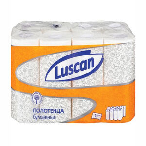 Paper towels Luscan 2-ply white 8 rolls 