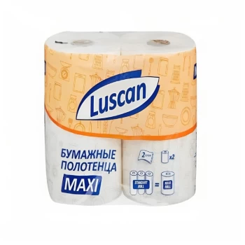 Սրբիչ խոհանոցի Luscan Maxi 2 շերտ 2 հատ 22 սմ 35 մ ||Полотенца бумажные Luscan Maxi 2-слойные белые 2 рулона по 22 см 35 метров ||Paper towels Luscan Maxi 2-ply white 2 rolls of 22 sm 35 meters