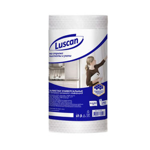 Салфетки хозяйственные в рулоне Luscan вискоза 25.5x20.5 см 45 г/кв.м 140 листов 