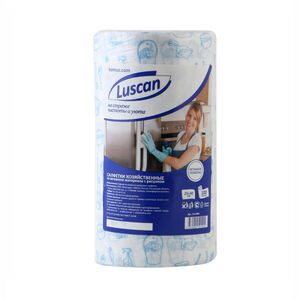 Household wipes in a roll Luscan non-woven fabric 25x30 cm 45 g/m2 100 sheets