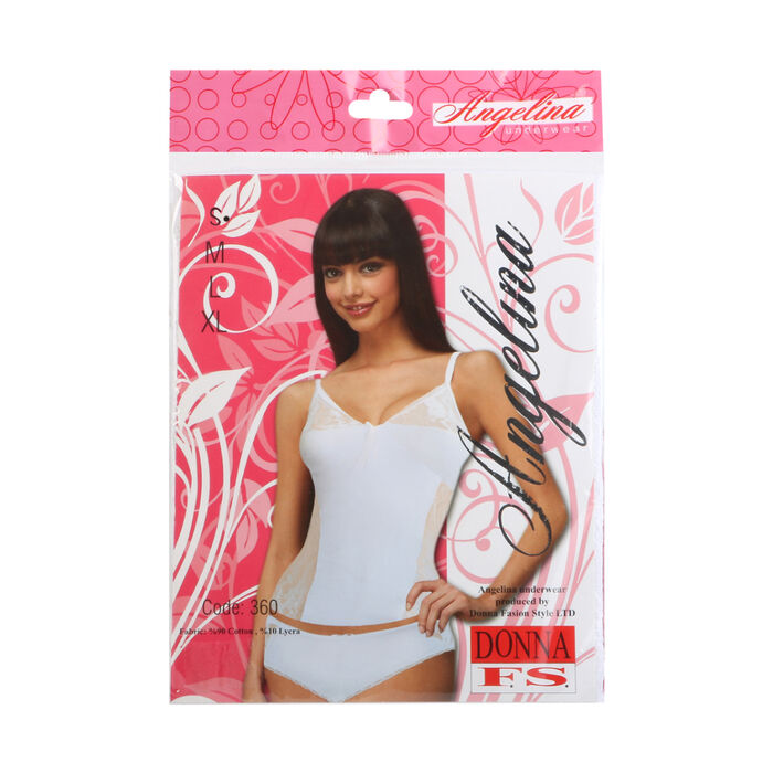 T-shirt and panties for women Donna F.S Angelina white 360