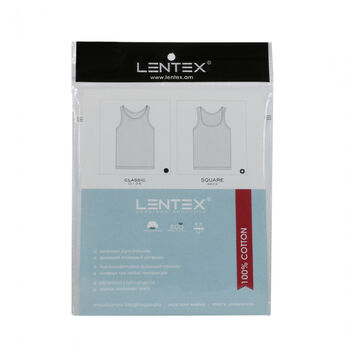  Շապիկ տղ. Lentex S/42-44 0135 ||Майка мужская Lentex белая S/42-44 0135 ||T-shirt for men Lentex white S/42-44 0135