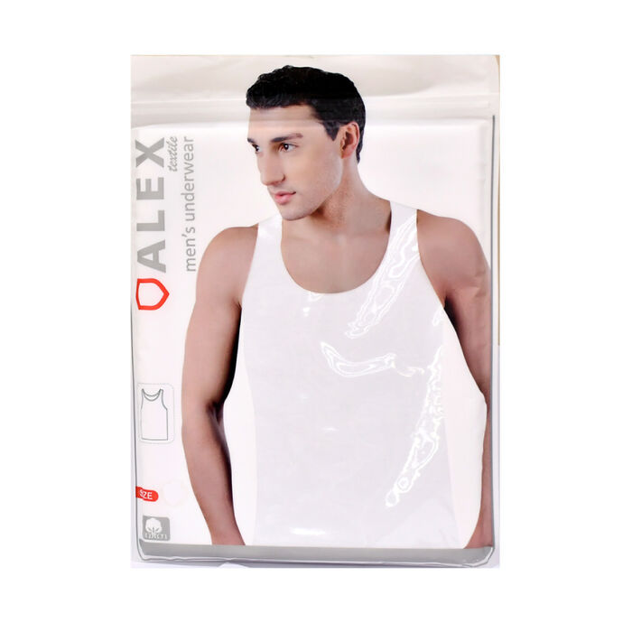 Майка мужская белая Alex M1001 